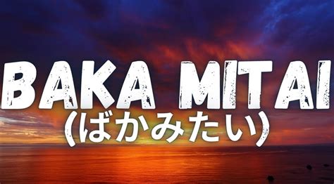 baka mitai lyrics|baka mitai lyrics meaning.